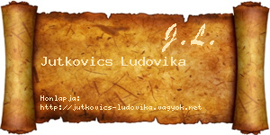 Jutkovics Ludovika névjegykártya